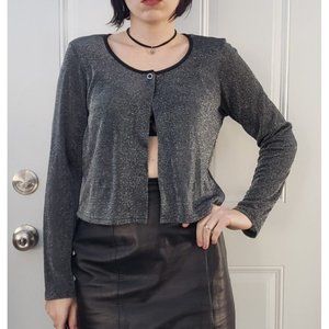 90s Silver‎ Sparkly Cardigan